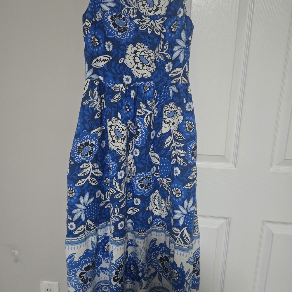 Rachel Zoe Floral Maxi Dress in Blue and White - Picture 4 of 12
